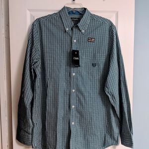 Chaps long sleeve button down big and tall easy care shirt